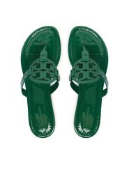 Tory Burch Japonki 76734 Beżowy. Brązowe klapki damskie Tory Burch, bez wzorów, ze skóry, bez obcasa, bez zapięcia. Za 1,149.00 zł.