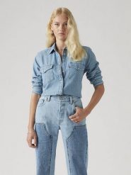Levi's Koszula dżinsowa w kolorze błękitnym rozmiar: L. Niebieskie koszule damskie Levi's, l, bez wzorów, bez kołnierzyka, bez ramiączek. Za 164.95 zł.