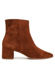 HÖGL Botki Beatrice 0-104702-2400 Brązowy. Brązowe botki damskie Högl, ze skóry, bez obcasa, na słupku, bez zapięcia. Za 639.99 zł.