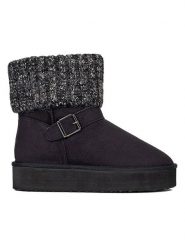 ISLAND BOOT Botki zimowe "Kourtney" w kolorze czarnym rozmiar: 41. Czarne botki damskie Island Boot, na zimę, bez obcasa, bez zapięcia. Za 173.99 zł.