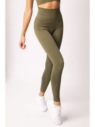 Spaio Legginsy sportowe "Adapt" w kolorze khaki rozmiar: XL. Brązowe legginsy damskie Spaio, xl, bez wzorów, z materiału, outdoorowe. Za 91.56 zł.