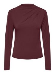 Pieces Koszulka "Madison" w kolorze bordowym rozmiar: S. Czerwone koszulki damskie Pieces, s, bez wzorów, bez kołnierzyka, bez ramiączek. Za 65.95 zł.