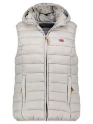 Geographical Norway Kamizelka pikowana "Vatikolor" w kolorze jasnoszarym rozmiar: XL. Szare kamizelki damskie Geographical Norway, xl, bez wzorów, bez kaptura. Za 113.63 zł.