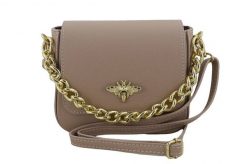Listonoszka skórzana BARBERINI'S pudrowa 949-18. Czerwone shopper bag Barberinis, bez wzorów, ze skóry, małe, bez dodatków. Za 191.99 zł.