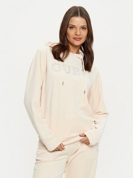 Guess Bluza V4RQ25 KBXI2 Écru Regular Fit. Bluzy damskie Guess, xxs, z aplikacjami, z syntetyku, bez kaptura. Za 209.99 zł.