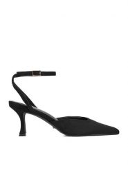 DeeZee Czółenka CEO-CWBFS11610 Czarny. Czarne czółenka damskie DeeZee, bez wzorów, z materiału, bez obcasa. Za 129.99 zł.