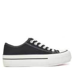 Trampki DeeZee. Czarne trampki damskie DeeZee, bez wzorów, bez zapięcia. Za 99.99 zł.
