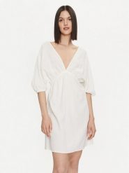United Colors Of Benetton Sukienka letnia 4XEA5V01N Écru Regular Fit. Sukienki damskie United Colors Of Benetton, bez wzorów, z bawełny, bez ramiączek. Za 219.99 zł.