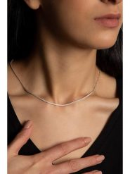 Heliophilia Srebrny naszyjnik z cyrkoniami - dł. 43 cm rozmiar: onesize. Szare naszyjniki damskie Heliophilia, z cyrkonią, srebrne. Za 151.45 zł.