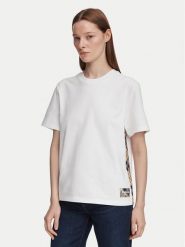 Barbour T-Shirt Fawne LML0938WH11 Biały Regular Fit. Białe t-shirty damskie Barbour, bez wzorów, z bawełny, bez kołnierzyka. Za 264.99 zł.