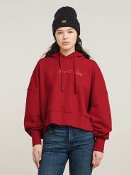 G-Star Bluza w kolorze czerwonym rozmiar: M. Czerwone bluzy damskie G-Star, m, bez wzorów, z bawełny, z kapturem. Za 193.24 zł.