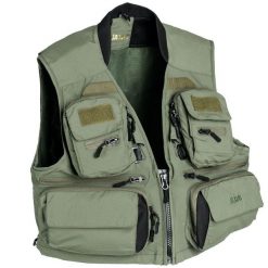 Kamizelka wędkarska unisex Jaxon UJ-FRM. Zielone kamizelki damskie JAXON, xl, bez wzorów, bez kaptura. Za 229.99 zł.