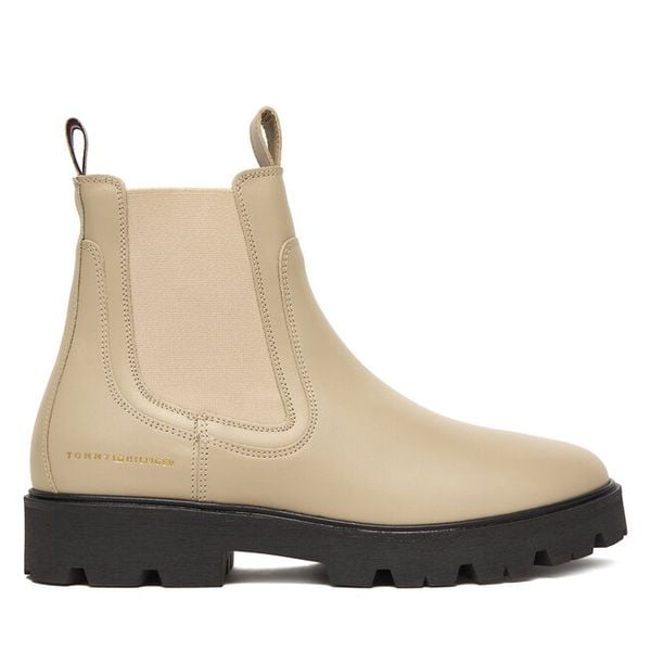 Sztyblety Tommy Hilfiger. Botki damskie Tommy Hilfiger, bez obcasa, na płaskiej podeszwie, bez zapięcia. Za 419.99 zł.