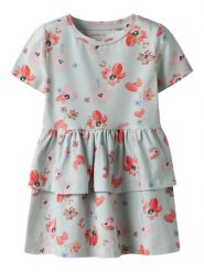 NAME IT Sukienka codzienna Fina 13244206 Niebieski Standard Fit. Niebieskie sukienki dziewczęce Name it, bez wzorów, z bawełny, bez ramiączek, proste. Za 49.99 zł.
