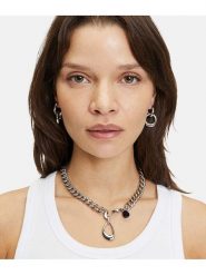 Liebeskind Naszyjnik z zawieszką - dł. 45 cm rozmiar: onesize. Szare naszyjniki damskie Liebeskind, ze stali. Za 234.94 zł.