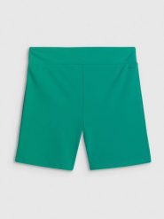 4F Legginsy krótkie dzianinowe damskie - zielone M. Zielone legginsy damskie 4F, na lato, m, bez wzorów, z dzianiny. Za 69.99 zł.
