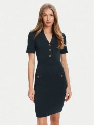Guess Sukienka dzianinowa W5YK29 Z0130 Zielony Slim Fit. Zielone sukienki damskie Guess, z aplikacjami, z dzianiny, bez ramiączek. Za 369.99 zł.