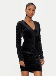 Guess Sukienka koktajlowa W5RK30 KCM62 Czarny Bodycon Fit. Czarne sukienki damskie Guess, z aplikacjami, z syntetyku, wizytowe, bez ramiączek. Za 377.00 zł.