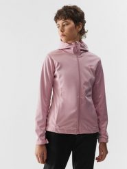 4F Kurtka softshell wiatroodporna membrana 5000 damska - jasny róż M. Czerwone kurtki damskie 4F, na jesień, m, bez wzorów, z dzianiny, z kapturem. W wyprzedaży za 139.99 zł.
