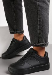 Czarne Sneakersy Sznurowane na Grubej Podeszwie Taleith. Czarne kombinezony damskie Renee, bez wzorów, z jeansu, eleganckie, bez kołnierzyka, bez ramiączek. Za 69.99 zł.
