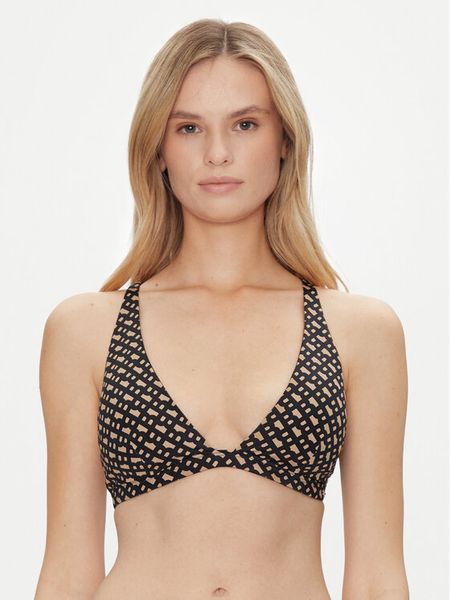 BOSS Góra od bikini Bb Monogram 50535257 Czarny Regular Fit. Czarne bikini Boss, bez wzorów, z syntetyku. Za 199.99 zł.