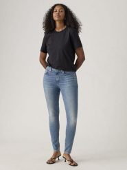 Levi's Dżinsy - Skinny fit - w kolorze niebieskim rozmiar: W27/L30. Niebieskie jeansy damskie Levi's, z podwyższonym stanem. Za 214.19 zł.