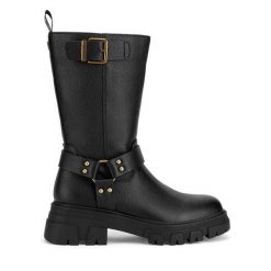 Botki MEXX. Czarne botki damskie Mexx, bez obcasa, na płaskiej podeszwie, bez zapięcia. Za 399.99 zł.
