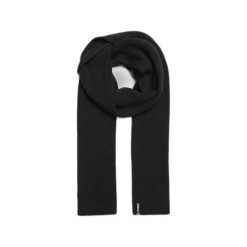Damski szal wełniany Superdry Essential. Czarne szaliki damskie Superdry, bez wzorów, z dzianiny. Za 150.70 zł.