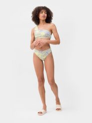 4F Dół od bikini damski XL. Żółte bikini 4F, bez wzorów, z materiału. W wyprzedaży za 9.99 zł.