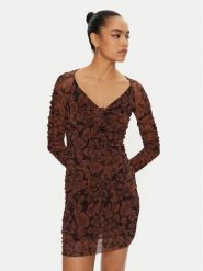 PINKO Sukienka codzienna Ribolla 103298 A1RB Brązowy Slim Fit. Brązowe sukienki damskie Pinko, bez wzorów, z syntetyku, bez ramiączek. Za 379.99 zł.