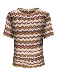 ONLY Koszulka w kolorze beżowym rozmiar: XL. Brązowe bluzki damskie Only, xl, bez wzorów, bez kołnierzyka, bez ramiączek. Za 74.28 zł.