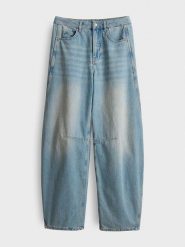 OPUS Dżinsy "Melly" - Barrel fit - w kolorze błękitnym rozmiar: 44/L30. Niebieskie jeansy damskie Opus, z podwyższonym stanem. Za 304.95 zł.