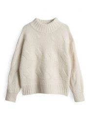 OPUS Sweter "Portree" w kolorze kremowym rozmiar: 38. Brązowe swetry klasyczne damskie Opus, z wełny, bez kołnierzyka. Za 143.99 zł.