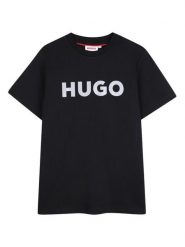 HUGO T-Shirt G01016 D Czarny Regular Fit. Czarne t-shirty i koszulki chłopięce Hugo, bez wzorów, z bawełny, bez kołnierzyka, bez ramiączek. Za 219.99 zł.