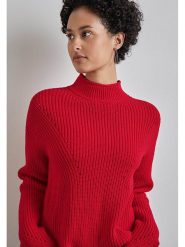 Street One Sweter w kolorze czerwonym rozmiar: 36. Czerwone swetry klasyczne damskie Street One, z bawełny, bez kołnierzyka. Za 114.17 zł.
