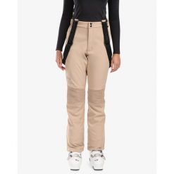 Damskie softshellowe spodnie narciarskie Kilpi DIONE-W. Brązowe spodnie sportowe damskie Kilpi, na zimę, xs, bez wzorów, narciarskie. Za 422.05 zł.