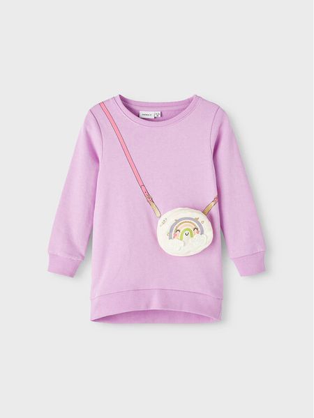 NAME IT Tunika 13219685 Fioletowy Regular Fit. Fioletowe bluzki i koszule dziewczęce Name it, bez wzorów, z bawełny, bez kołnierzyka, bez ramiączek. Za 79.99 zł.