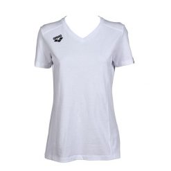 Koszulka damska Arena Team T-Shirt Panel. Niebieskie koszulki sportowe damskie Arena, l, bez wzorów, z bawełny, bez ramiączek, do biegania. Za 99.00 zł.