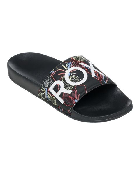 Klapki basenowe damskie Roxy SLIPPY II. Czerwone klapki damskie Roxy, bez wzorów, z gumy, bez obcasa, bez zapięcia. Za 109.99 zł.