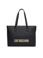 LOVE MOSCHINO Torebka JC4190PP1PKD0000 Czarny. Czarne shopper bag Love Moschino, bez wzorów, ze skóry, bez dodatków. Za 1,059.00 zł.