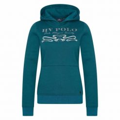 Bluza damska z kapturem HV Polo Ariel. Niebieskie bluzy damskie HV POLO, m, z aplikacjami, z kapturem. Za 449.00 zł.