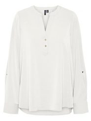 Vero Moda Bluzka w kolorze białym rozmiar: M. Białe bluzki damskie Vero Moda, m, bez wzorów, z wiskozy, bez kołnierzyka, bez ramiączek. Za 52.79 zł.