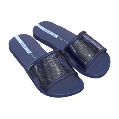 Klapki damskie Ipanema Renova. Niebieskie klapki damskie Ipanema, bez wzorów, bez obcasa, bez zapięcia. Za 49.99 zł.