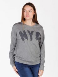 KEY LARGO Bluza "Brooklyn" w kolorze szarym rozmiar: S. Szare bluzy damskie KEY LARGO, s, bez wzorów, bez kaptura. Za 126.45 zł.