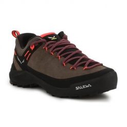 Buty trekkingowe damskie Salewa Wildfire Leather WS. Brązowe obuwie trekkingowe damskie Salewa, z materiału, bez zapięcia. Za 806.00 zł.