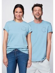 Detto Fatto Koszulka w kolorze błękitnym rozmiar: S. Niebieskie koszulki damskie Detto Fatto, s, bez wzorów, z bawełny, bez kołnierzyka, bez ramiączek. Za 73.99 zł.