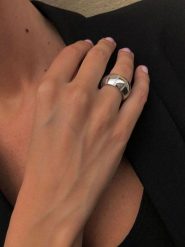 Eclat d'Argent Srebrny pierścionek z cyrkoniami rozmiar: 52. Szare pierścionki damskie Eclat d'Argent, z cyrkonią, srebrne. Za 258.52 zł.