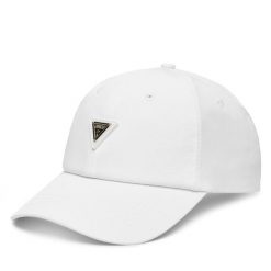 Czapka z daszkiem Guess. Białe czapki z daszkiem damskie Guess, z aplikacjami. Za 129.99 zł.