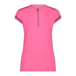 Damska koszulka z półgolfem CMP. Czerwone koszulki damskie CMP, xl, bez wzorów, bez kołnierzyka, bez ramiączek. Za 209.00 zł.