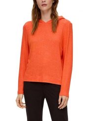 S.Oliver Bluza w kolorze pomarańczowym rozmiar: 34. Pomarańczowe bluzy damskie S.Oliver, s, bez wzorów, z kapturem. Za 61.46 zł.